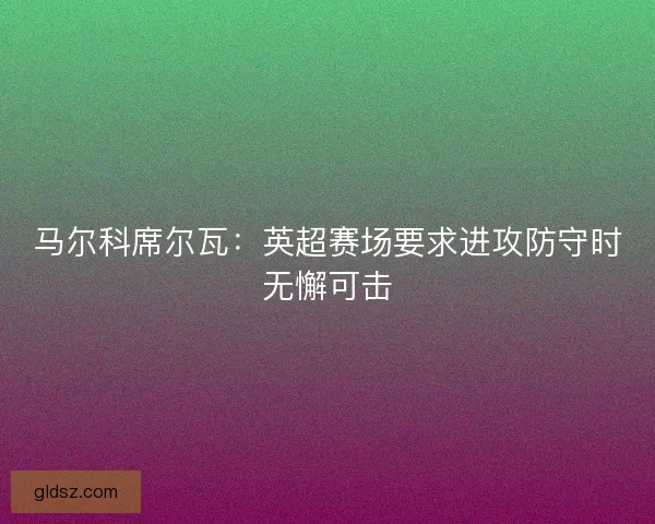 马尔科席尔瓦：英超赛场要求进攻防守时无懈可击